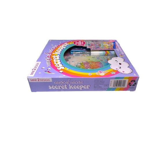 Mine 2 Design Magical Unicorn Secret Keeper Art Diary Pens Glue Stick Stickers - Picture 7 of 7